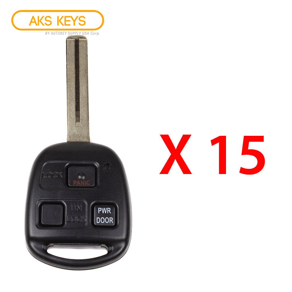 2004 - 2009 Lexus Key Fob 3B FCC# HYQ12BBT - 4D68 Chip - 89070-48821 (15 Pack)