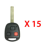 2002 - 2008 Lexus Remote Head Key 3B FCC# HYQ1512V (15 Pack)