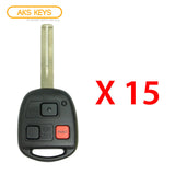 2002 - 2008 Lexus Remote Head Key 3B FCC# HYQ1512V (15 Pack)