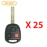 2002 - 2008 Lexus Remote Head Key 3B FCC# HYQ1512V (25 Pack)