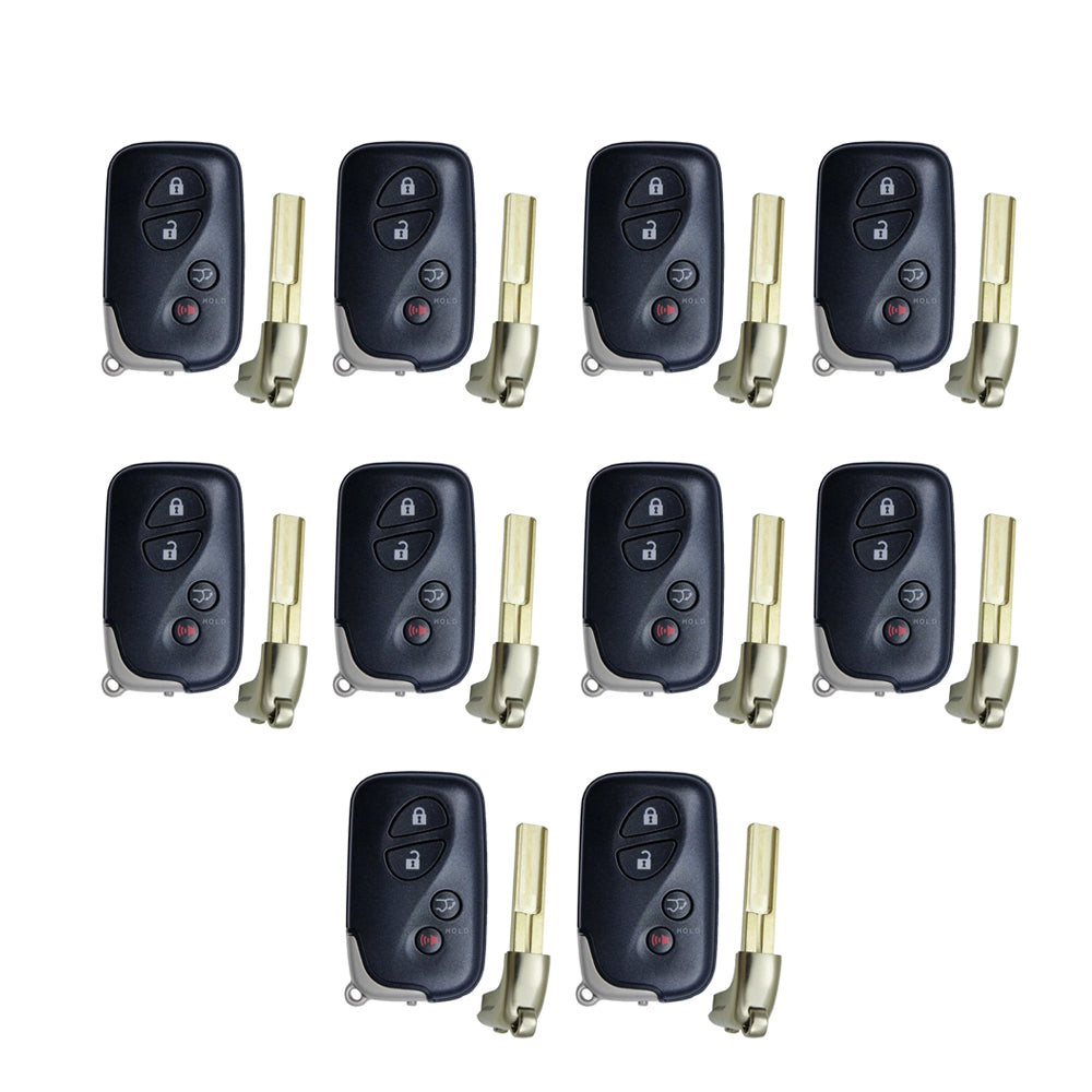 2008 - 2016 Lexus Smart Key 4B W/ Hatch Fob FCC# HYQ14AAB - 3370 - 89904-60A00 (10 Pack)