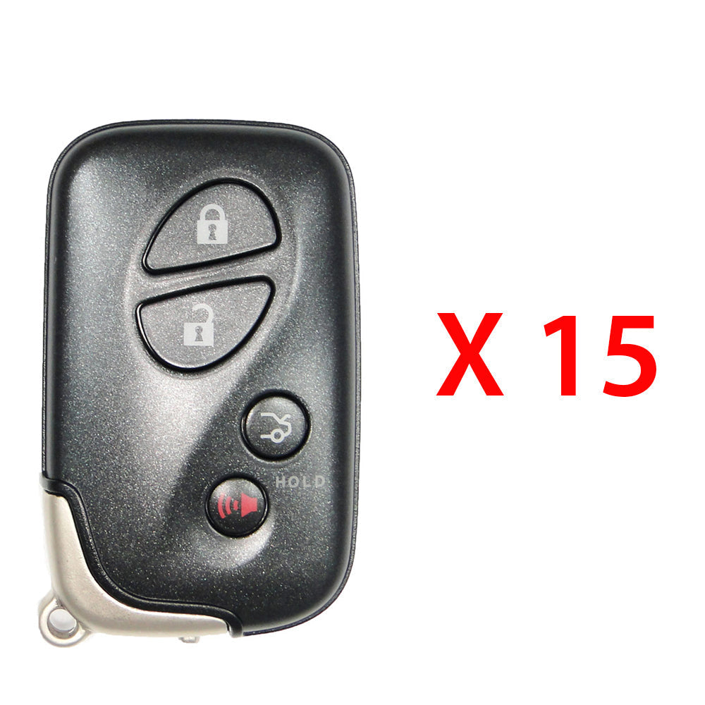 2009 - 2012 Lexus LS460 Smart Key 4B W/ Trunk Fob FCC# HYQ14ACX - 5290 - 89904-50F90 (15 Pack)