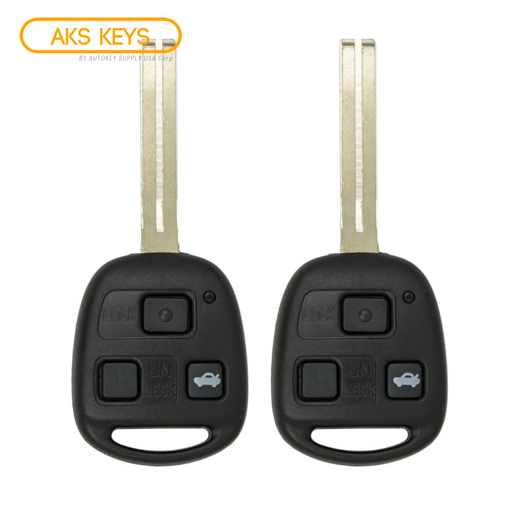 1998 - 2001 Lexus Remote Head Key (Long Blade) 3B FCC# HYQ1512V (2 Pack)