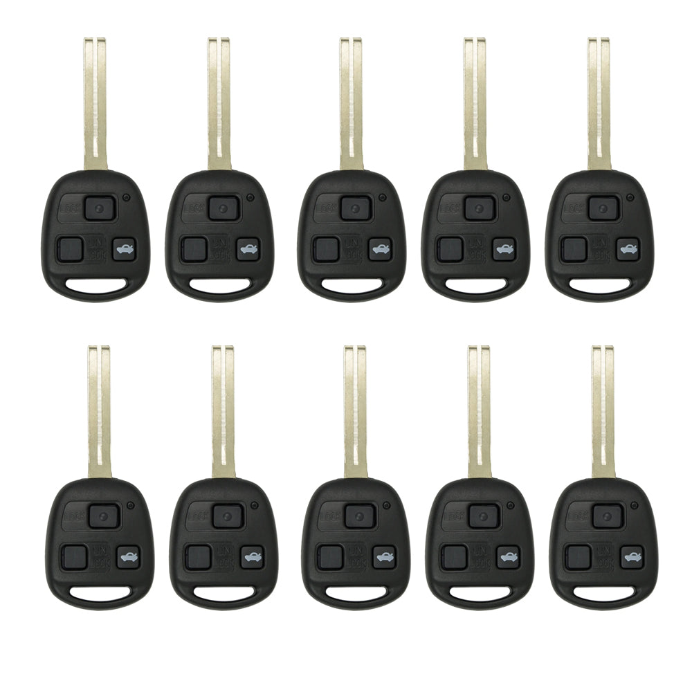 1998 - 2001 Lexus Key Fob 3B FCC# HYQ1512V - 4C Chip - 89070-33470 (Long Blade) (10 Pack)