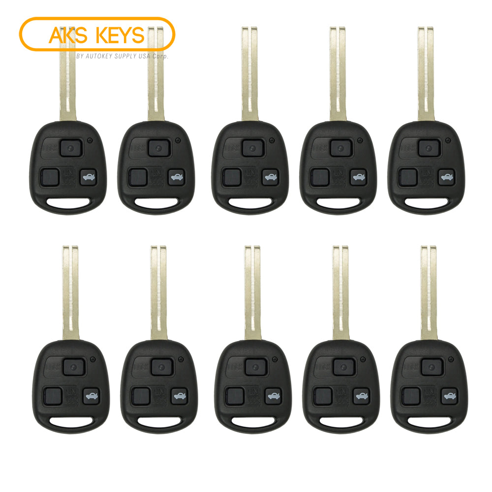 1998 - 2001 Lexus Key Fob 3B FCC# HYQ1512V - 4C Chip - 89070-33470 (Long Blade) (10 Pack)