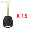 1998 - 2001 Lexus Remote Head Key (Long Blade) 3B FCC# HYQ1512V (15 Pack)