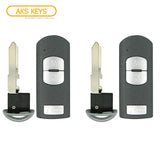 2012 - 2020 Mazda Smart Key 3B FCC# WAZSKE13D01 - KDY3-67-5DY (2 Pack)