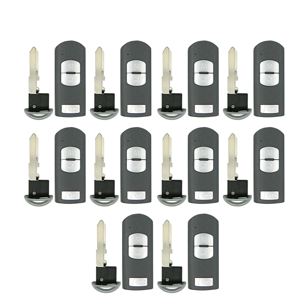 2012 - 2020 Mazda Smart Key 3B FCC# WAZSKE13D01 - KDY3-67-5DY (10 Pack)