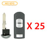 2012 - 2020 Mazda Smart Key 3B FCC# WAZSKE13D01 - KDY3-67-5DY (25 Pack)