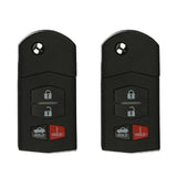 2009 - 2015 Mazda Flip Key 4B FCC# BGBX1T478SKE12501 - BBM4-67-5RY (2 Pack)