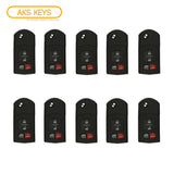 2009 - 2015 Mazda Flip Key 4B FCC# BGBX1T478SKE12501 - BBM4-67-5RY (10 Pack)