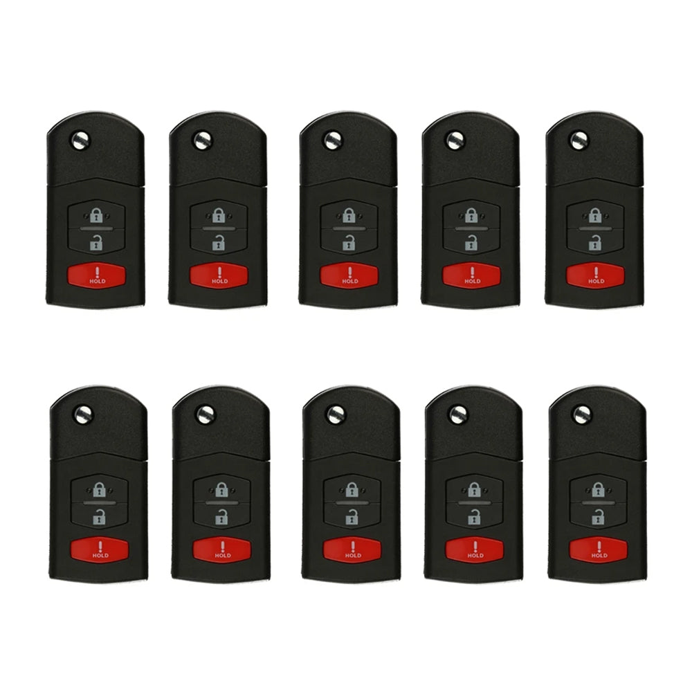 2006 - 2015 Mazda Flip Key 3B FCC# BGBX1T478SKE12501 - CC43-67-5RYC (10 Pack)