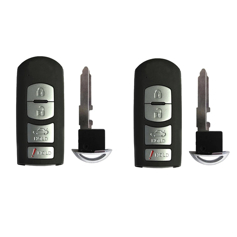 2014 - 2019 Mazda Smart Prox Key 4B FCC# WAZSKE13D01 - GJY9-67-5DY (2 Pack)