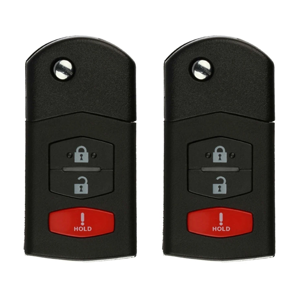 2005 - 2007 Mazda 6 Wagon Hatchback Flip Key Fob 3B FCC# KPU41788 - FE04-67-5RYB (2 Pack)