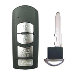 2010 - 2015 Mazda CX-7 CX-9 Smart Key 4B Fob FCC# WAZX1T763SKE11A04 - TEY1-67-5RY