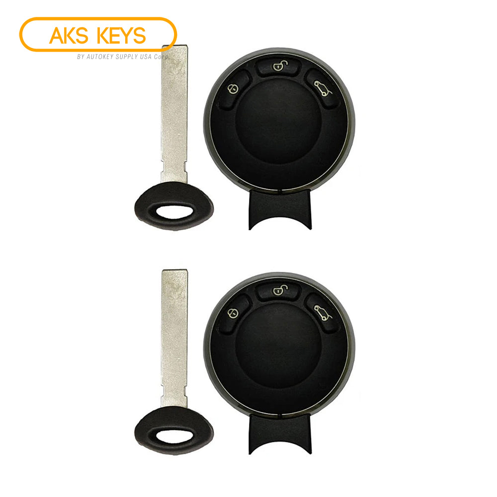 2006 - 2011 Mini Cooper Remote Fobik Key FCC# IYZKEYR5602 (2 Pack)