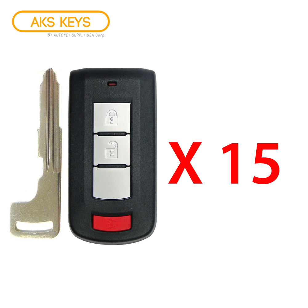 2008 - 2020 Mitsubishi Smart Key 3B FCC# OUC644M-KEY-N (15 Pack)