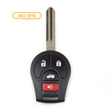 2003 - 2017 Nissan Key Fob 4 Buttons Fob FCC# CWTWB1U751 - ID46 Chip