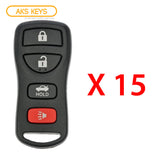 2002 - 2012 Nissan Remote Control 4B FCC# KBRASTU15 (15 Pack)