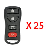 2002 - 2012 Nissan Remote Control 4B FCC# KBRASTU15 (25 Pack)