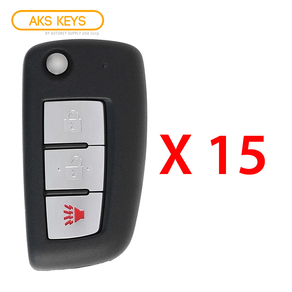 2014 - 2018 Nissan Rogue Remote Flip Key 3B FCC# CWTWB1G767 (15 Pack)