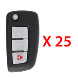 2014 - 2018 Nissan Rogue Remote Flip Key 3B FCC# CWTWB1G767 (25 Pack)