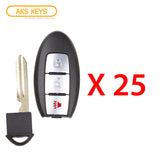 2011 - 2018 Nissan Smart Prox Key 3B Fob FCC# CWTWB1U808 (25 Pack)