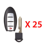 2016 - 2018 Nissan  Smart Prox. Key w/ Remote Start 4B FCC# KR5S180144014 (25 Pack)