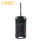 AKS KEYS Aftermarket Remote Flip Key Fob Compatible with Porsche Cayenne 2006 2007 2008 2009 2010 2011 4B FCC# KR55WK45032