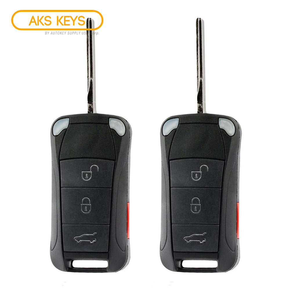 2006 - 2011 Porsche Cayenne Remote Flip Key 4B FCC# KR55WK45032 (2 Pack)