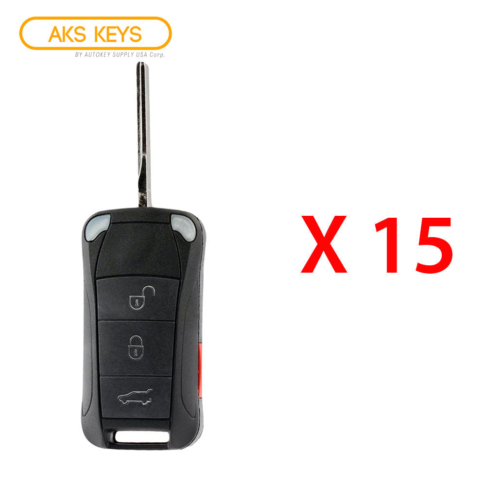 2006 - 2011 Porsche Cayenne Remote Flip Key 4B FCC# KR55WK45032 (15 Pack)