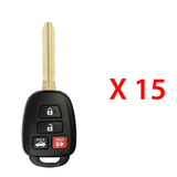 2015 - 2016 Scion FR-S Remote Head Key 4B FCC# HYQ12BEL - G Chip (15 Pack)