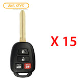 2015 - 2016 Scion FR-S Remote Head Key 4B FCC# HYQ12BEL - G Chip (15 Pack)