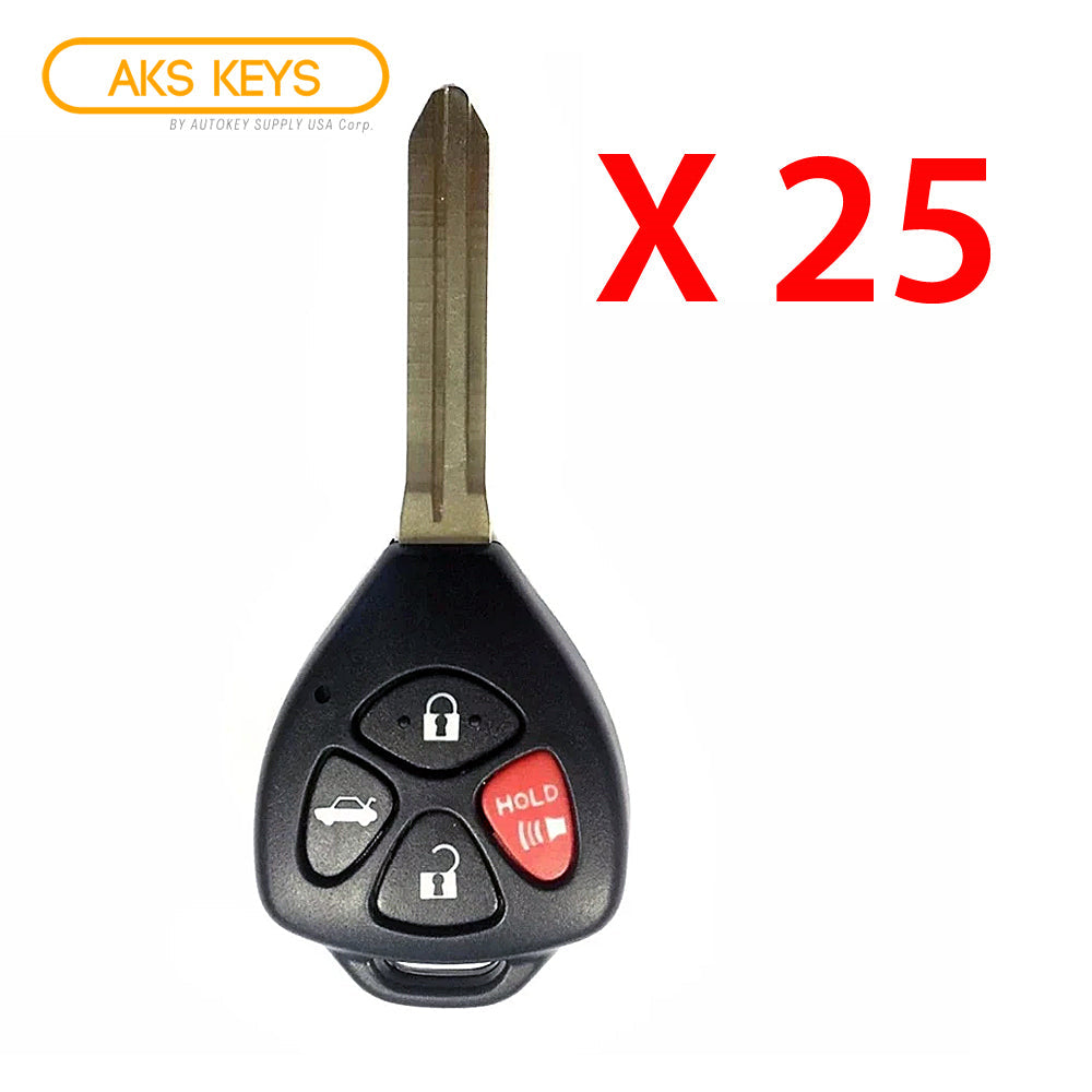 2013 - 2020 Subaru BRZ Remote Head Key 4B FCC# HYQ12BBY (25 Pack)