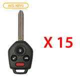 2012 - 2019 Subaru Remote Head Key 4B FCC# CWTWBU766 - 433 MHz - Canadian Vehicles Only (15 Pack)