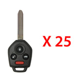 2012 - 2019 Subaru Remote Head Key 4B FCC# CWTWBU766 - 433 MHz - Canadian Vehicles Only (25 Pack)