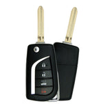 2004 - 2010 Toyota Flip Key 4 Buttons Fob FCC# GQ43VT20T - 4D67 Chip - Aftermarket