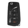 2004 - 2010 Toyota Flip Key 4 Buttons Fob FCC# GQ43VT20T - 4D67 Chip - Aftermarket