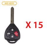 2007 - 2011 Toyota Camry Remote Head Key 4B FCC# HYQ12BBY / HYQ12BDC (15 Pack)