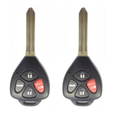 2008 - 2012 Toyota Remote Head Key 4B FCC# GQ4-29T / 4D 67 (2 Pack)