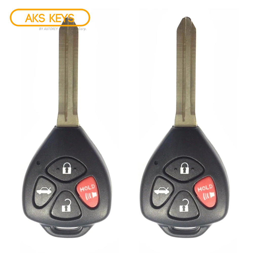 2008 - 2012 Toyota Remote Head Key 4B FCC# GQ4-29T / 4D 67 (2 Pack)