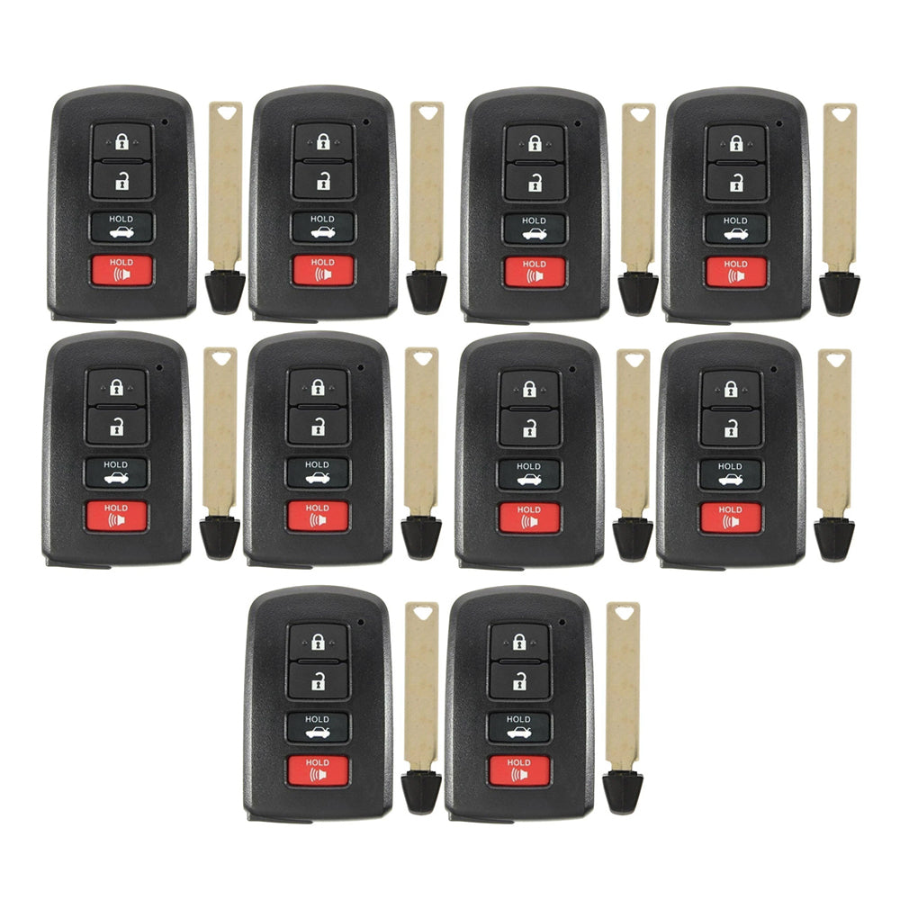 2012 - 2020 Toyota Smart Prox Remote Key 4B FCC# HYQ14FBA - 0020 (10 Pack)