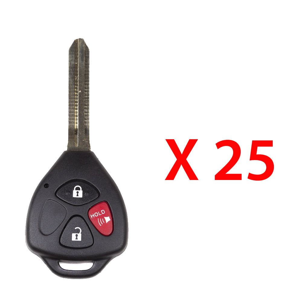 2006 - 2012 Toyota RAV4 Remote Head Key 3B FCC# HYQ12BBY / 4D67 (25 Pack)