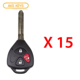 2010 - 2019 Toyota Remote Head Key 3B FCC# HYQ12BBY / G Chip (15 Pack)