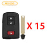 2012 - 2019 Toyota Smart Prox Remote Key 3B FCC# HYQ14FBA / 0020 (15 Pack)