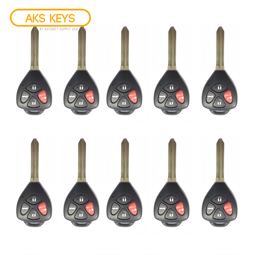 2010 - 2013 Toyota Corolla Remote Head Key 4B FCC# GQ4-29T - G Chip (10 Pack)