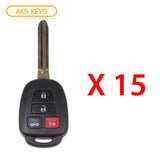 2014 - 2019 Toyota Corolla Remote Key 4B FCC# HYQ12BEL (15 Pack)