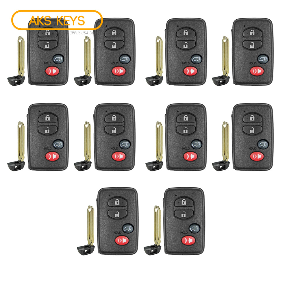 2007 - 2014 Toyota Highlander Smart Prox. Key 4B FCC# HYQ14AAB (10 Pack)