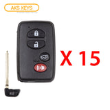 2007 - 2014 Toyota Highlander Smart Prox. Key 4B FCC# HYQ14AAB (15 Pack)