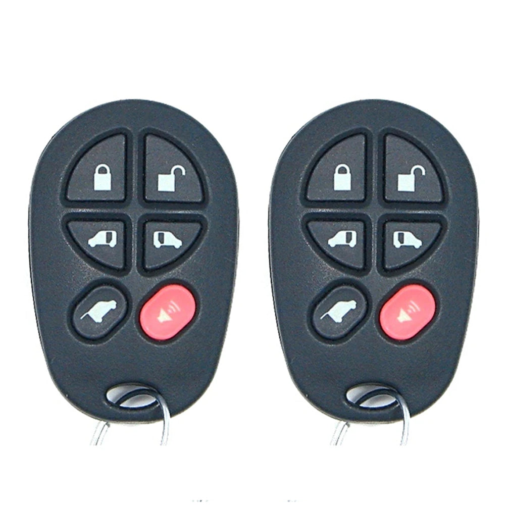 2004 - 2018 Toyota Sienna Remote Control 6B FCC# GQ43VT20T (2 Pack)